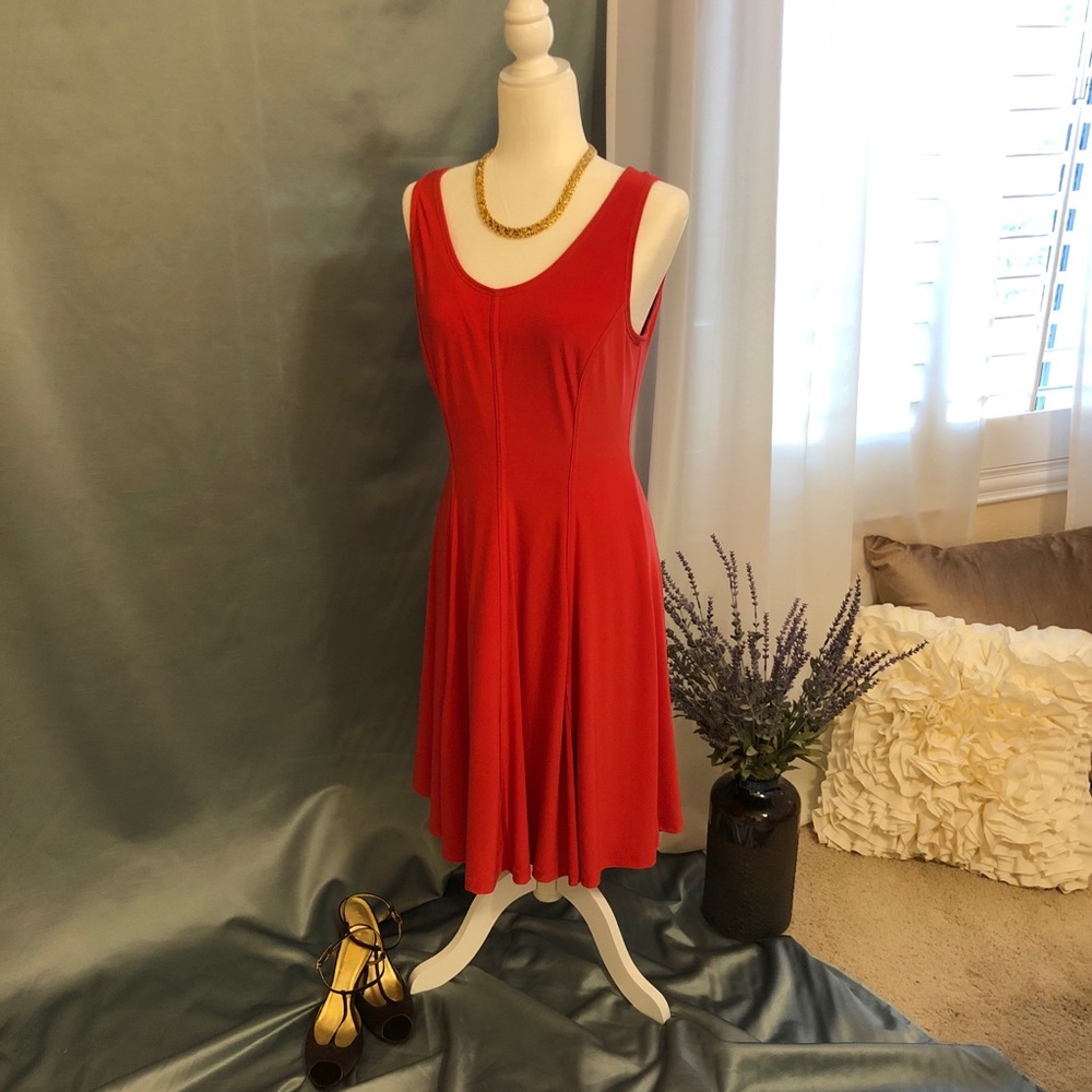 Orange Catherine Malandrino midi dress sz M